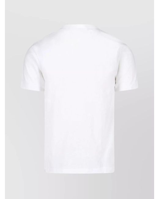 COMME DES GARÇONS PLAY White Graphic Print Crew Neck Short Sleeve Top