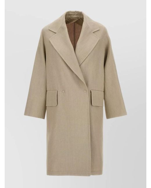 Max Mara Natural Linen Trench Coat