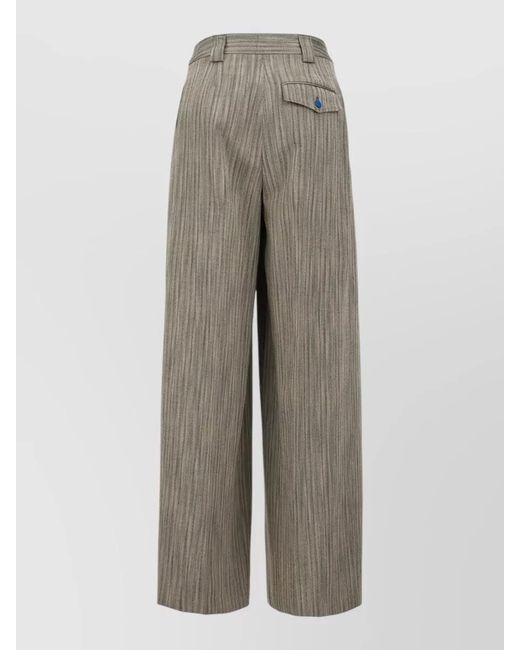Paul Smith Gray Embroidered Wide-Leg Trousers