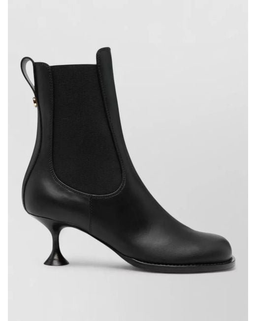 Sergio Rossi Black Lace Up Ankle Boots Stiletto Heel