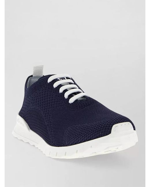Kiton Blue Low-Top Sneakers for men