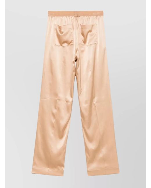 Tom Ford Natural Silk Straight-Leg Trousers