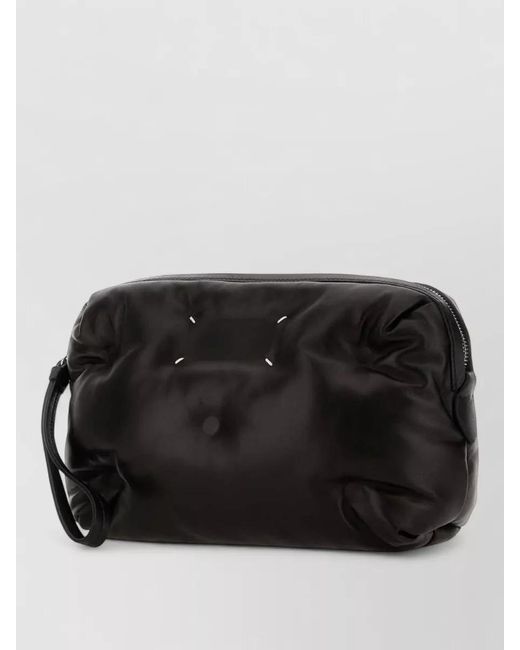 Maison Margiela Black Leather Clutch Bag for men