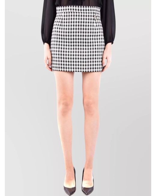 Roberto Cavalli White Fitted Skirt