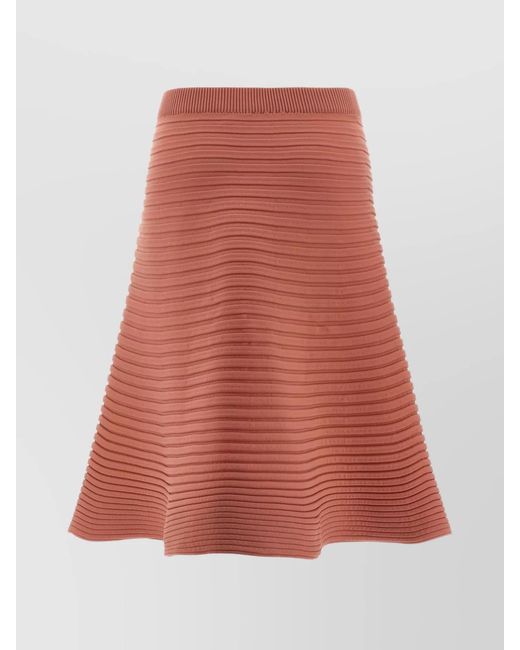 Pleats Please Issey Miyake Red Pleated A-Line Skirt