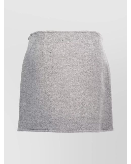 Tory Burch Gray Monogram High-Waisted Mini Skirt