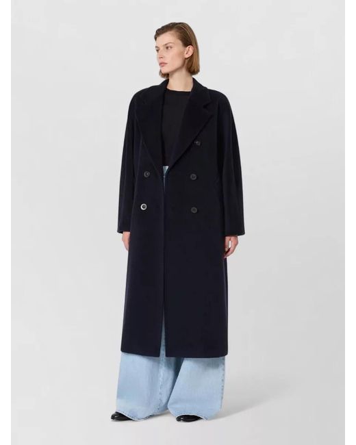 Max Mara Blue Icon Coat Madame Wool Cashmere