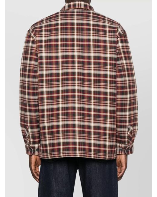 Carhartt Red Plaid Pattern Long Sleeve Shirt Jacket for men