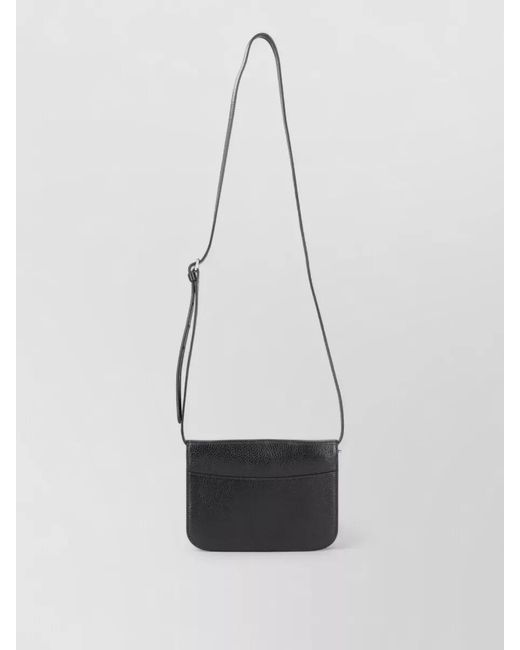 Lemaire White Leather Soft Tab Crossbody Bag