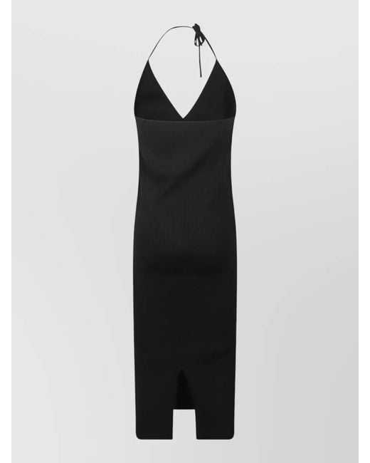 Jil Sander Black Sleeveless Midi Dress