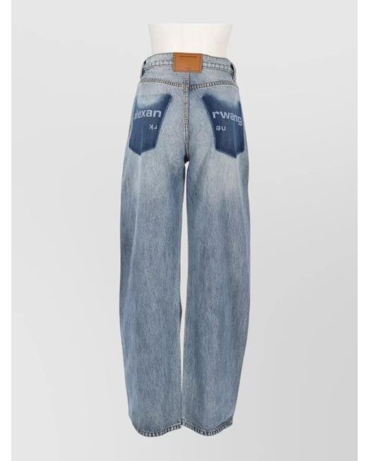 Alexander Wang Blue Wide-Leg Trousers
