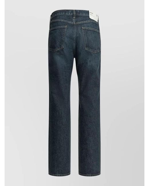 Agolde Blue High Rise Straight Leg Denim Jeans