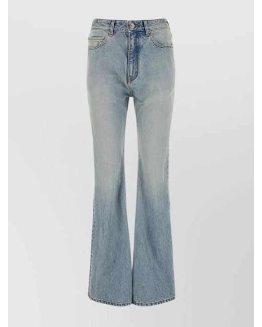 Balenciaga Blue High-Rise Flared Denim Jeans