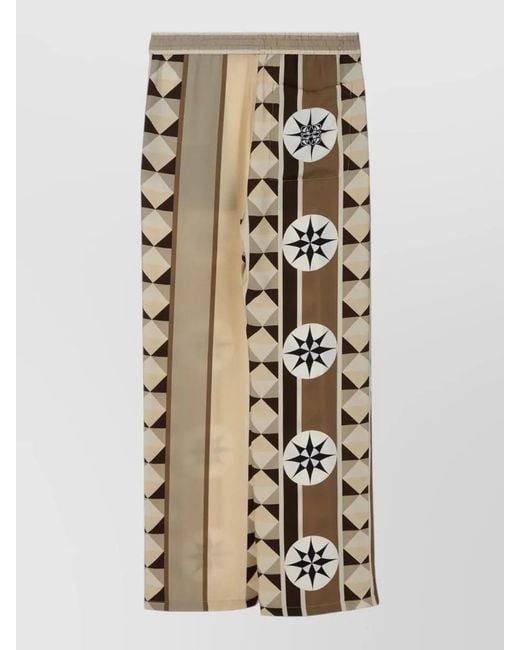 Loewe Metallic Geometric Pattern Trousers Comfortable Fit Style