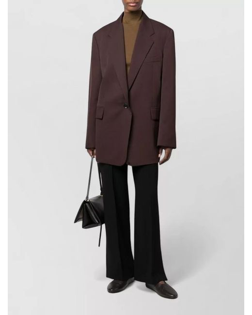 Alberto Biani Black High Waist Flared Pants Tailored Cut Layered