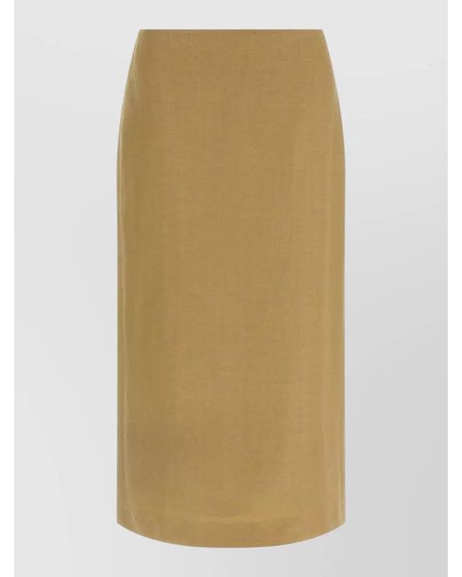 Max Mara Natural Veranda High Waist Skirt Midi Length