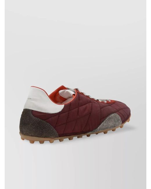 Maison Margiela Brown Quilted Low-Top Sneakers for men