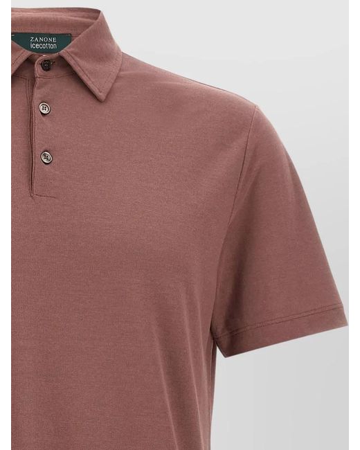 Zanone Pink Cotton Polo Shirt for men