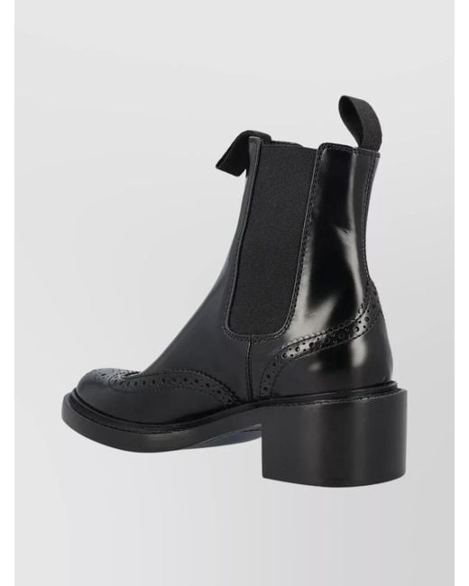 Saint Laurent Black Leather Chelsea Boots