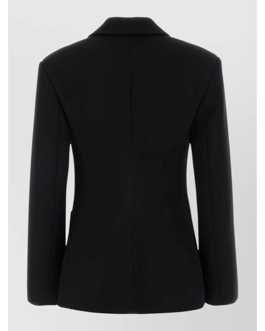 Loewe Black Wool Blend Blazer Notch Lapel Single Breasted