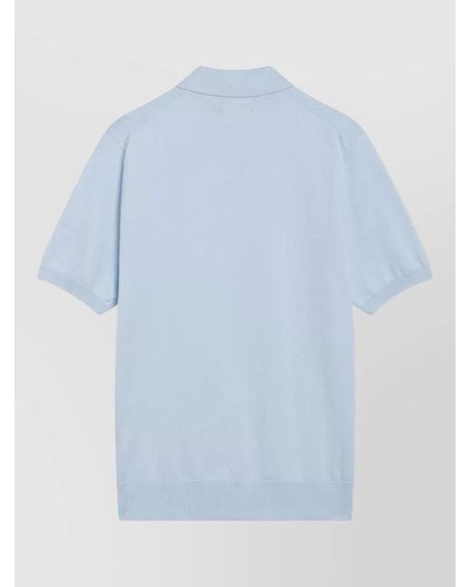 Polo Ralph Lauren Blue Straight Cut Polo Collar Short Sleeves for men