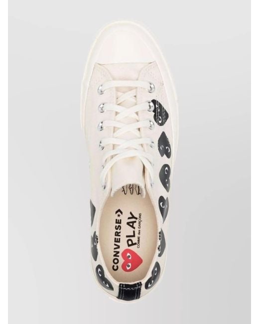 COMME DES GARÇONS PLAY White Cotton Low-Top Sneakers