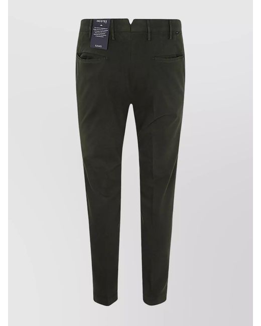Incotex Gray Straight-Leg Trousers for men