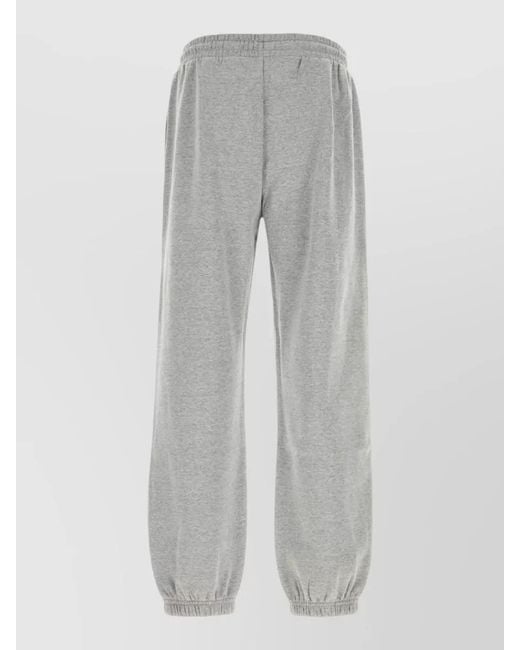 The North Face Gray Cotton Blend Joggers Side Pockets Cuffed Hems for men