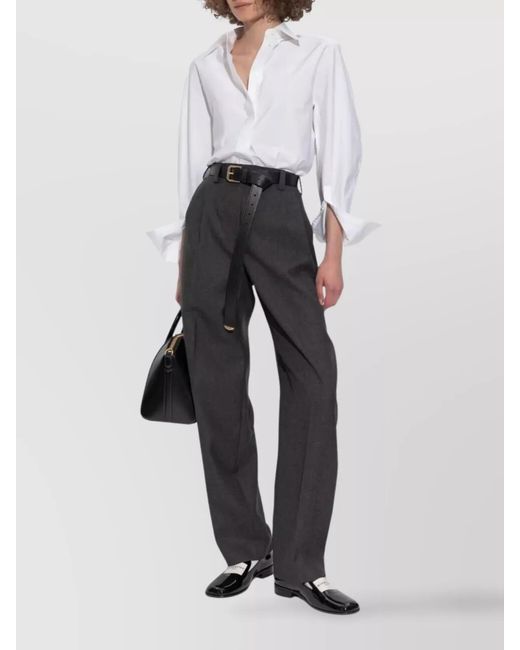 Givenchy Blue Wool Pleated Tailored Trousers