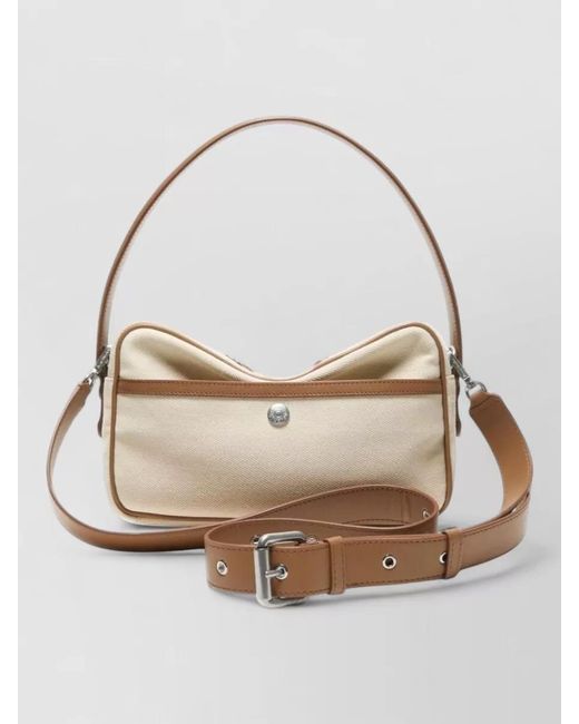 Acne Natural Canvas Mini Shoulder Bag