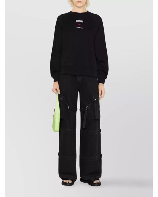 Moschino Black Cotton Sweatshirt