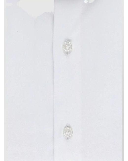 Fay White Cotton Long-Sleeve Shirt for men