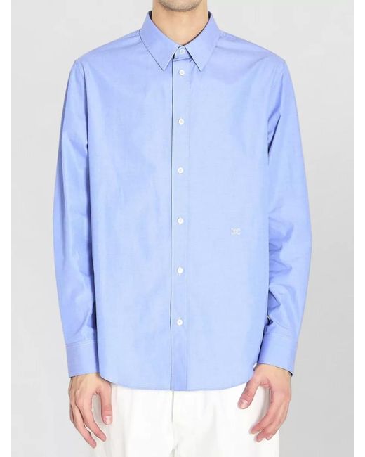 Céline Blue Cotton Poplin Regular-Fit Shirt for men