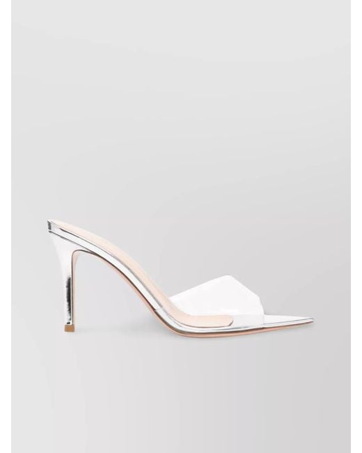 Gianvito Rossi White Pointed Toe Mules