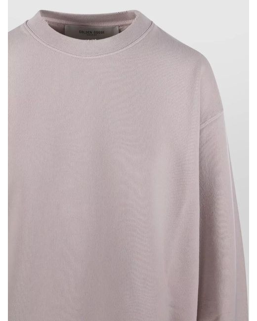 Golden Goose Deluxe Brand Gray Logo Patch Crew Neck Sweatshirt Top