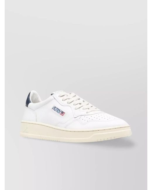 Autry White Leather Low Top Sneakers for men