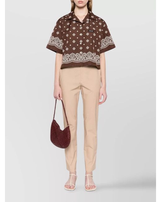 Twinset Natural Straight-Leg Trousers