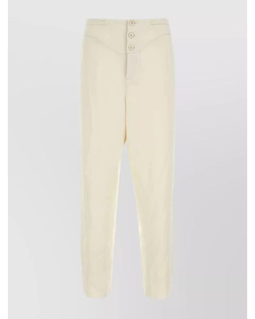 Saint Laurent White Tapered Satin Trousers for men
