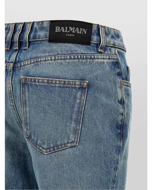 Balmain Blue Denim Flared Jeans