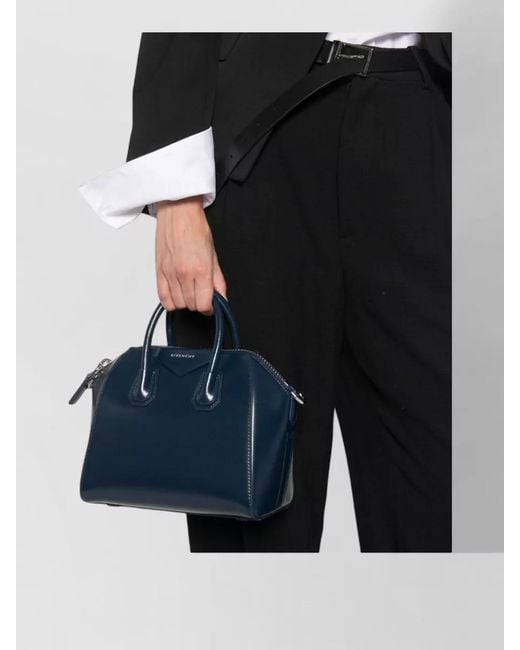 Givenchy Blue Antigona Mini Leather Shoulder Bag