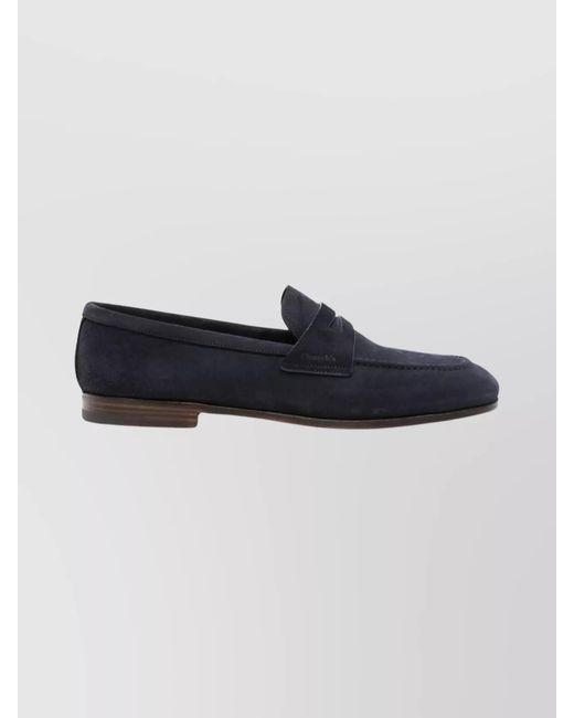Church's Blue Leather Loafers Maesteg for men