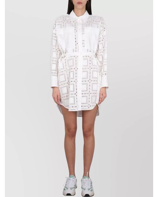 MSGM White Shirt Mini Dress
