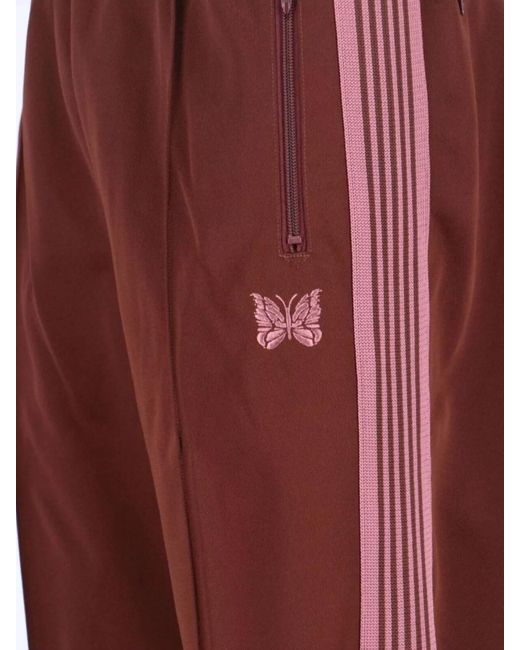 Needles Red Straight-Leg Track Pants for men