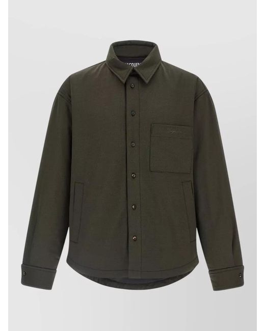 Jacquemus Green La Chemise Boulanger Long Sleeve Overshirt for men