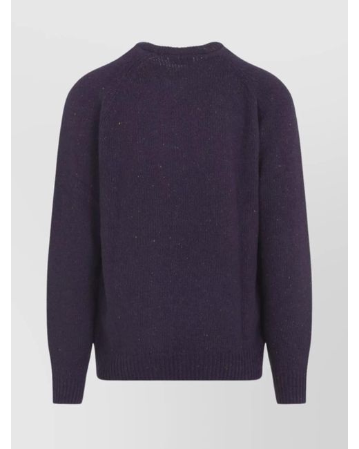 Carhartt Blue Lambswool Anglistic Knitted Sweater for men