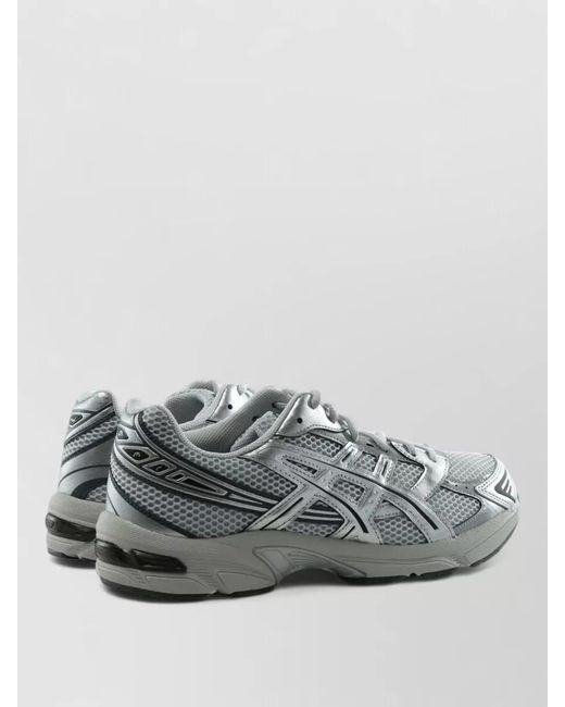 Asics Gray Lace Up Low Profile Mesh Sneakers