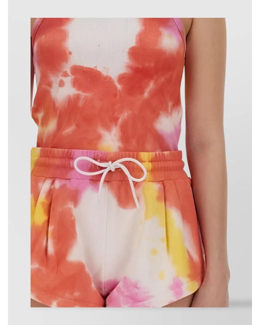 MSGM Red Tie-Dye Tank Top