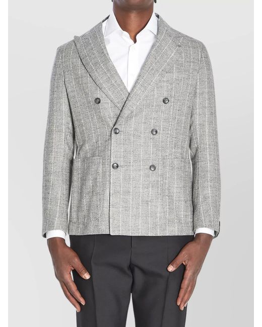 Tagliatore Gray Montecarlo Double-Breasted Jacket for men