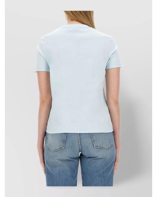 Lanvin Blue Regular-Fit Logo T-Shirt