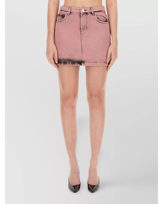 Moschino Pink Cotton Mini Skirt